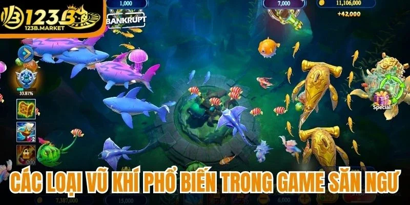 Những loại vũ khí phổ biến trong game săn ngư