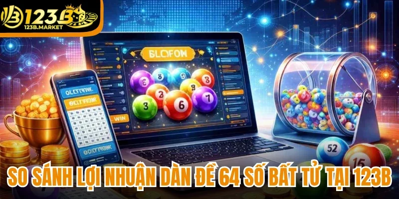 So sánh lợi nhuận khi chơi dàn đề 64 số bất tử tại 123b