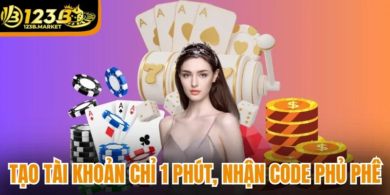 Tạo tài khoản chỉ 1 phút, nhận code phủ phê